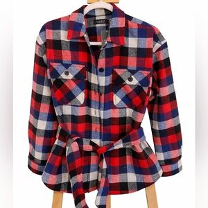 Ralph Lauren Black Label Red and Blue Plaid Blazer